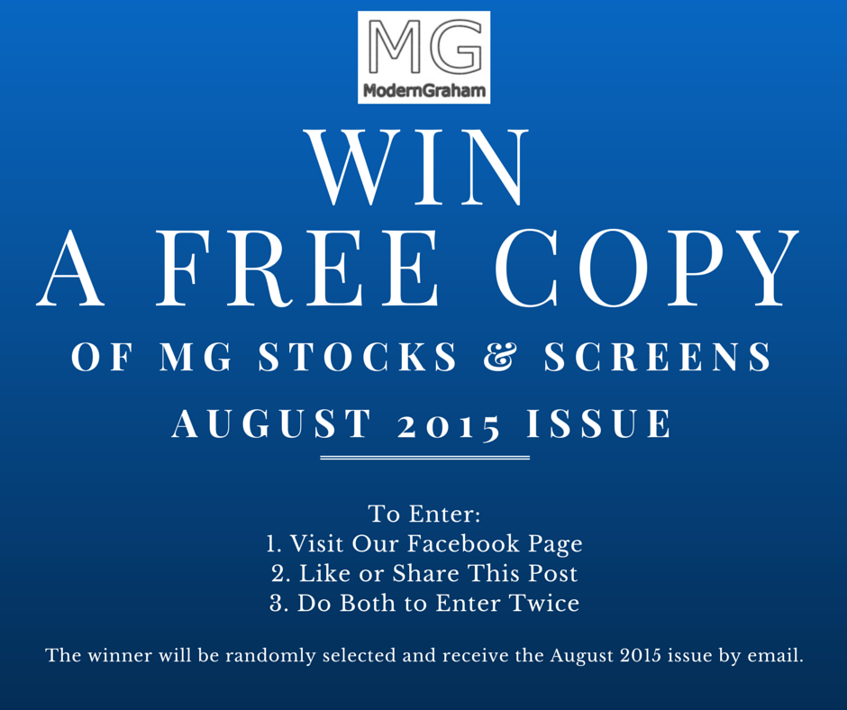 Giveaway!  Win a Copy of MG Stocks & Screens: August 2015!